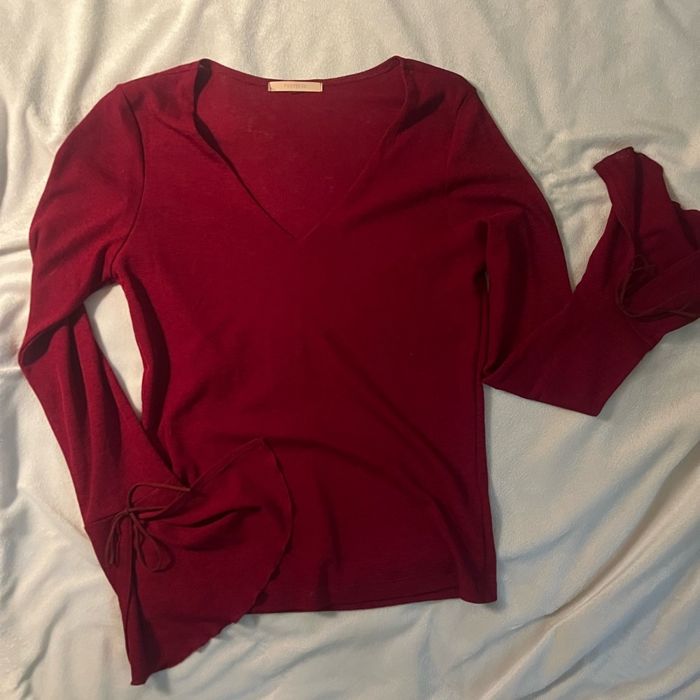 forever 21 vintage red blouse